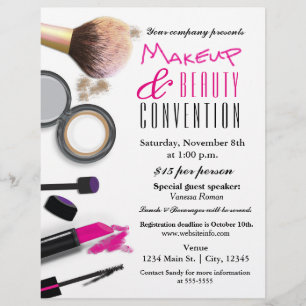 Smink & Skönhet Chic Glam Event Flyer Affisch