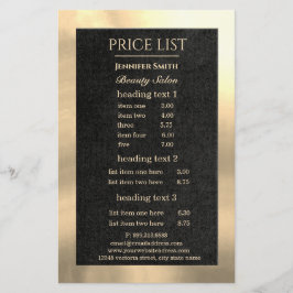 Sminkartist Black Gold flyer