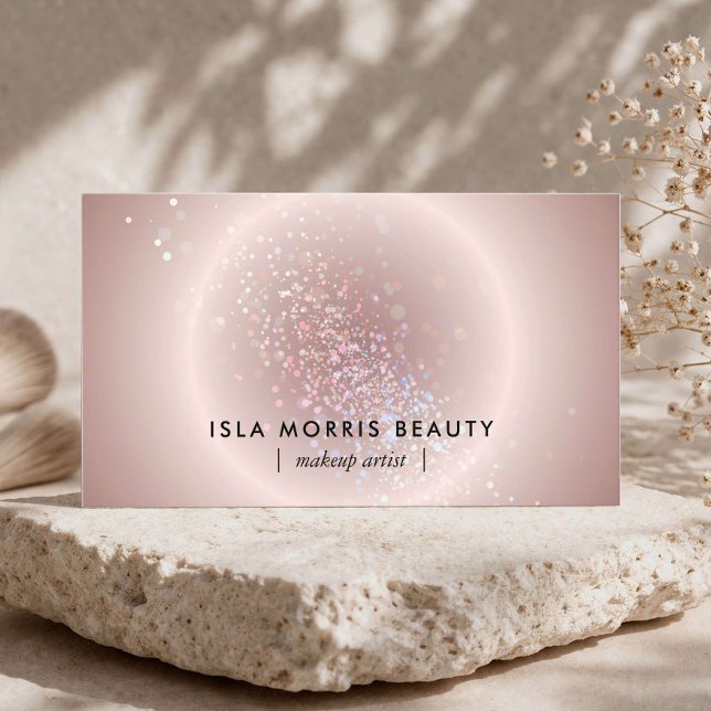 Sminkartist Celestial Glow Luxe Blush Rosa Visitkort (Skapare uppladdad)