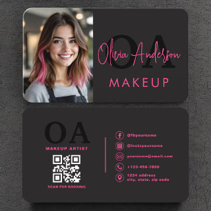 Sminkartist Foto QR-kod Foto Visitkort