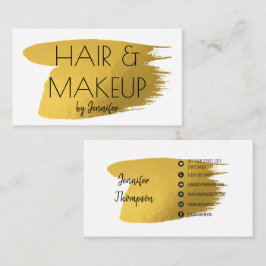 Sminkartist Guld Minimalistiska Ikoner för Sociala Visitkort