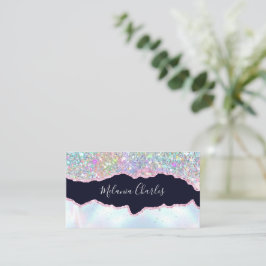 Sminkartist Holografisk Glitter Iridescent Agat Visitkort