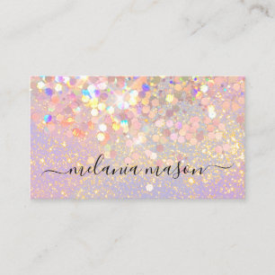 Sminkartist Holografisk Glitter QR-kod Stilfull Visitkort