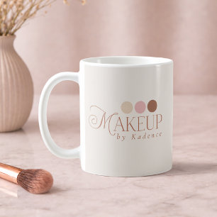 Sminkartist med eget varumärke och logotyp kaffemugg