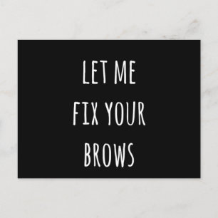 Sminkartist Microblading Ögonbrynsdesign Vykort