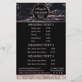 Sminkartist Rose Gold Marble flygblad