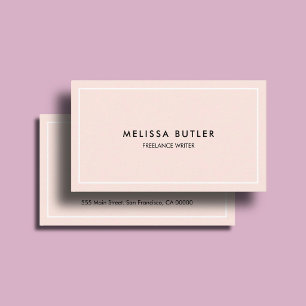 Sminkartist Skönhet Lyx Minimal Rosa Minimal Visitkort