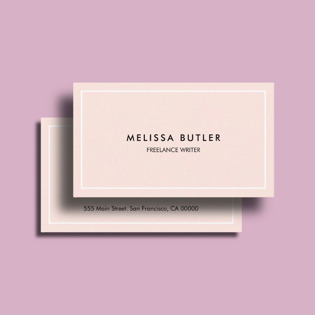 Sminkartist Skönhet Lyx Minimal Rosa Minimal Visitkort (Skapare uppladdad)