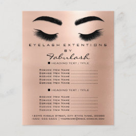 Sminkartist Skönhetssalong Guld Glitter Flyer SPA