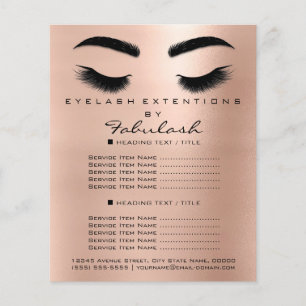 Sminkartist Skönhetssalong Guld Glitter Flyer SPA