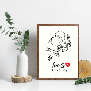 Sminkartist Väggkonst, Skönhetssalong för Skönhets Poster