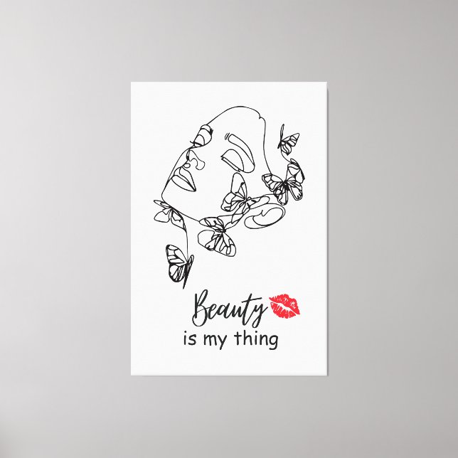 Sminkartist Väggkonstpresent För Henne Sminkälskar Canvastryck (Framsida)