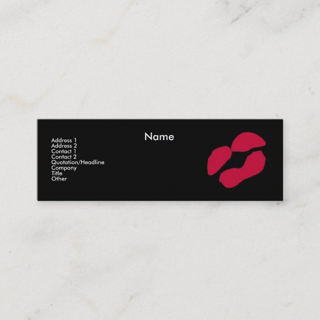 "Sminkkonstnär ", Mini Visitkort (Framsida)