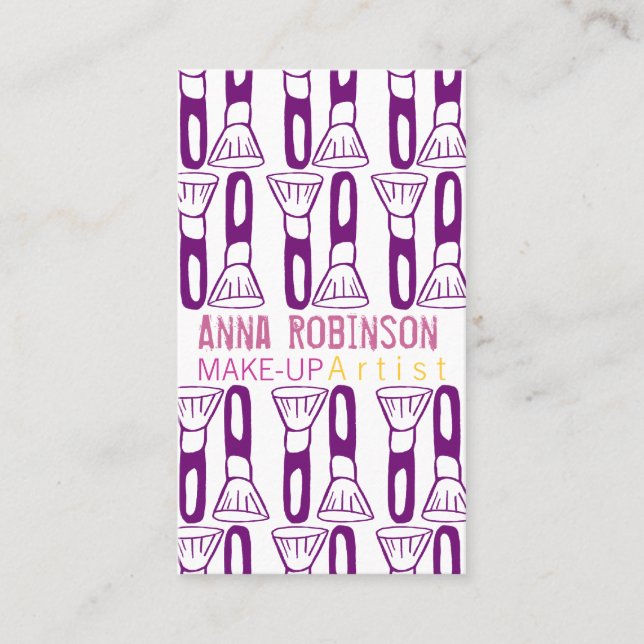 Sminkkonstnär Visitkort (Framsida)