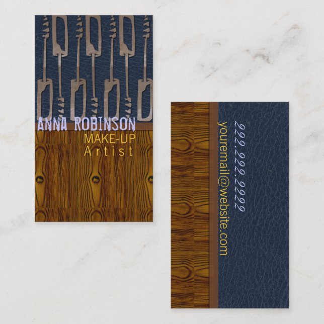 Sminkkonstnär Visitkort (Fram/baksida)