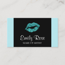Sminkkonstnärsvart och krickaglitterkyss visitkort