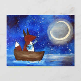 Sminklig leksak för konstgjord Boat Blue Kids Cute Vykort