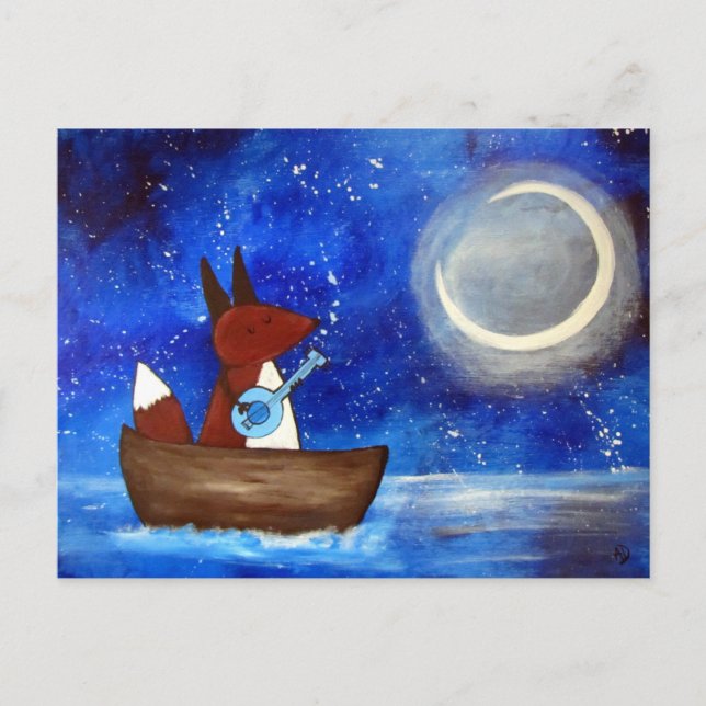 Sminklig leksak för konstgjord Boat Blue Kids Cute Vykort (Framsida)
