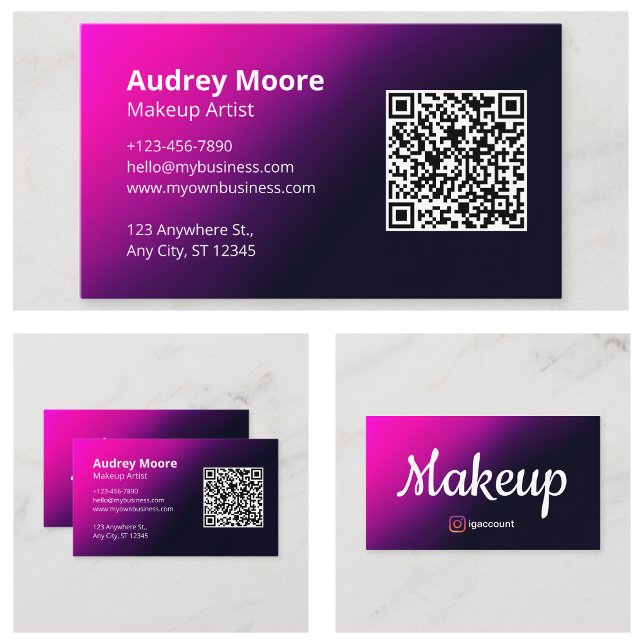 Sminkmallar Visitkort (Makeup Templates Business Card
)