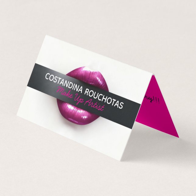 Sminkör Visitenkort - vikt kort (Framsida)