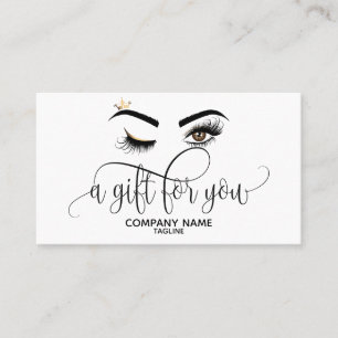 Sminkör Wink Eye Beaut Certificate Presentkort Visitkort