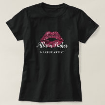 SMINKÖRTREDAKTOÖR Röd Glitter Logotyp Kyss Namn