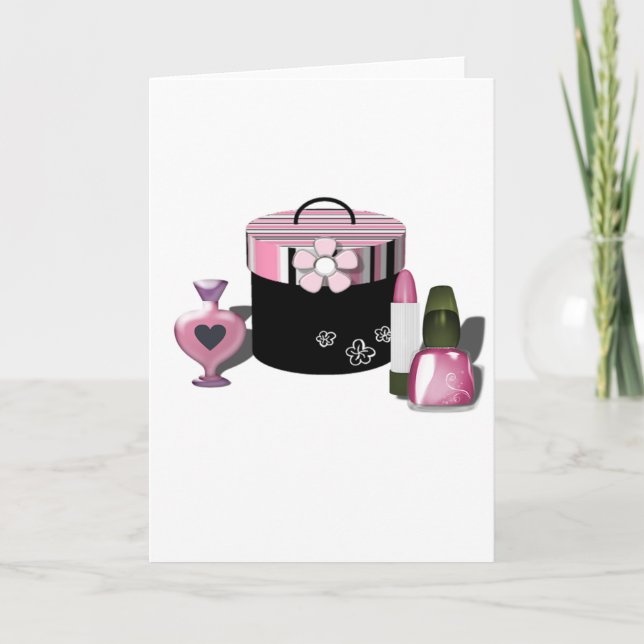 Sminkskönhetsmedelflicka Kort (Framsida)