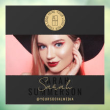 Sminkstudio Logotyp Svart Guld Sociala Medier