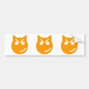 Smirking Emoji Cat Bildekal