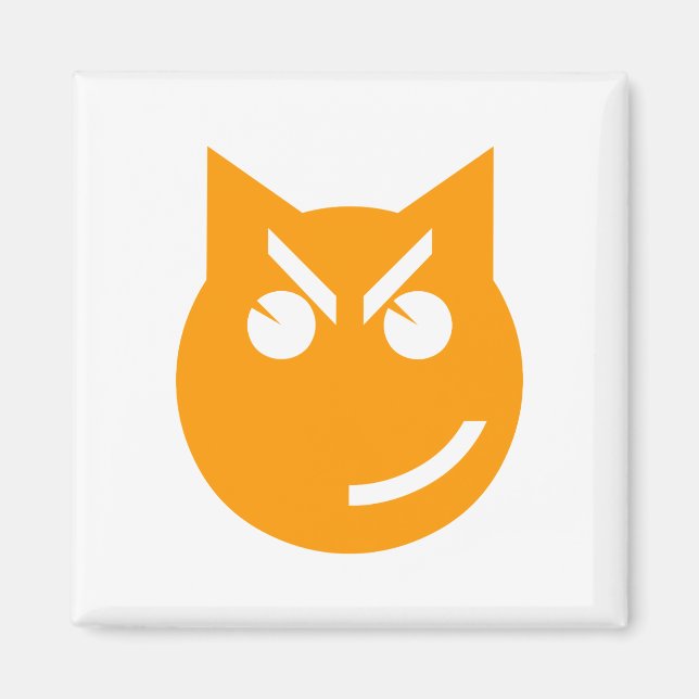 Smirking Emoji Cat Magnet (Framsidan)