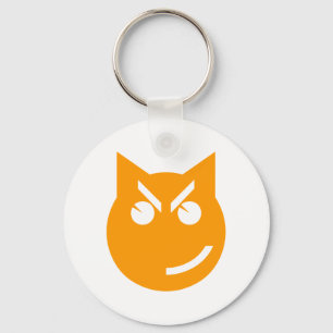 Smirking Emoji Cat Nyckelring