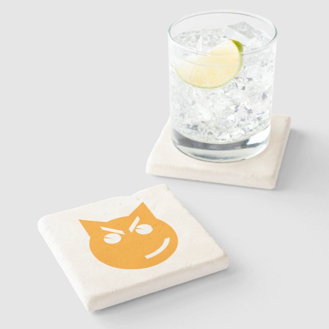 Smirking Emoji Cat Stenunderlägg (Sidan)