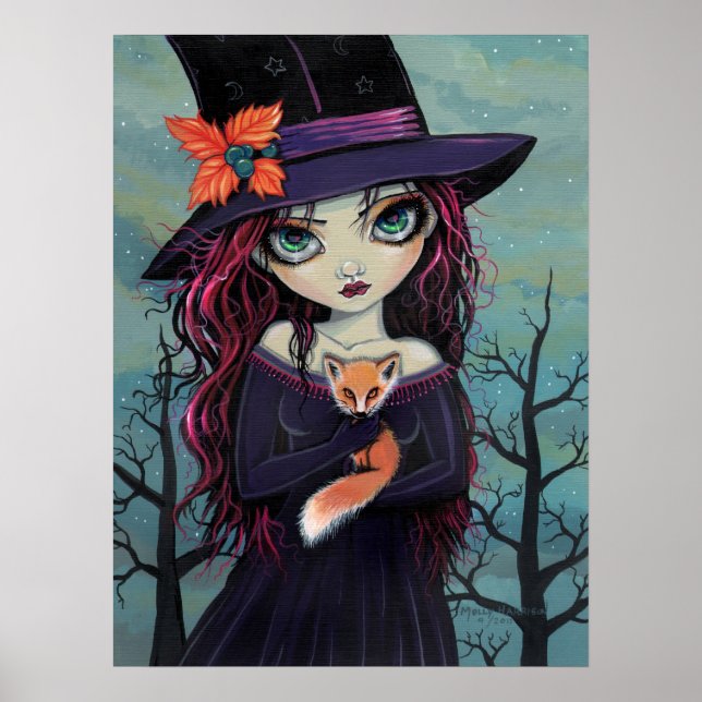 Smirking Fox Witch och Red Fox Poster (Framsidan)