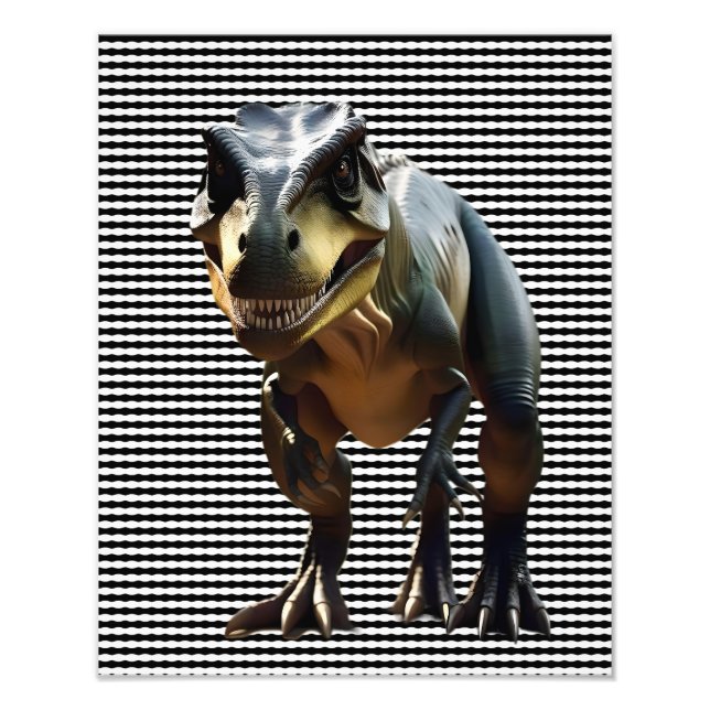 Smirking Scary T-Rex Dinosaur Fototryck (Framsidan)