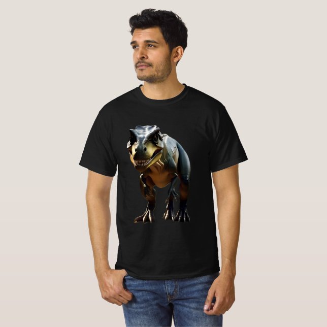 Smirking Scary T-Rex Dinosaur T Shirt (Hel framsida)