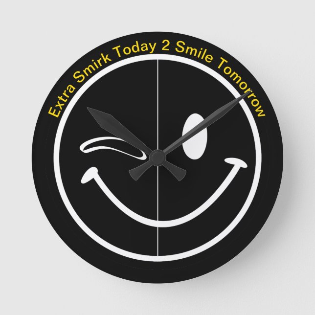 SmirkSmile Rund Klocka (Framsida)