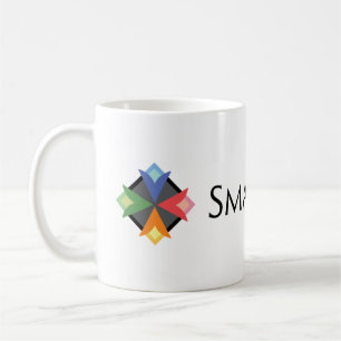Smiska den lyckliga designen - vitmugg kaffemugg