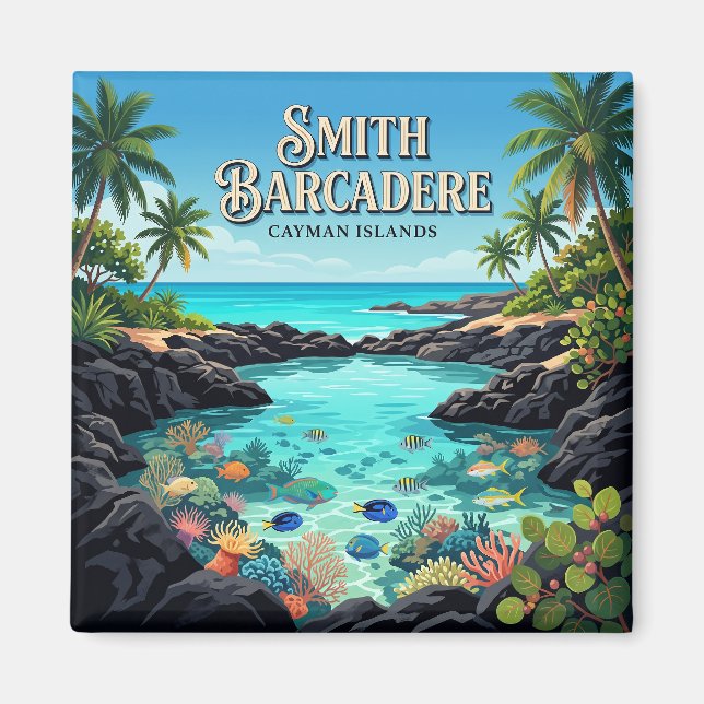 Smith Barcadere George Town Caymanöarna Magnet (Framsidan)