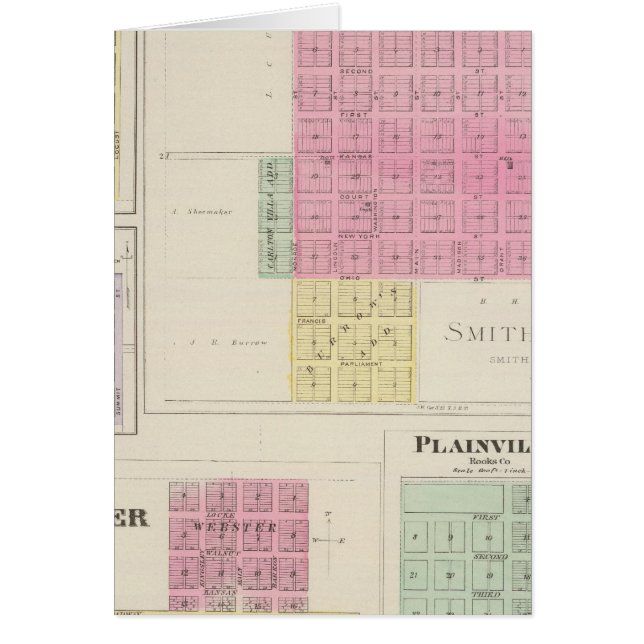 Smith Center, Gould City, Motor, Webster, Kansas Hälsningskort (Framsidan)