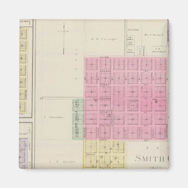 Smith Center, Gould City, Motor, Webster, Kansas Magnet (Framsidan)