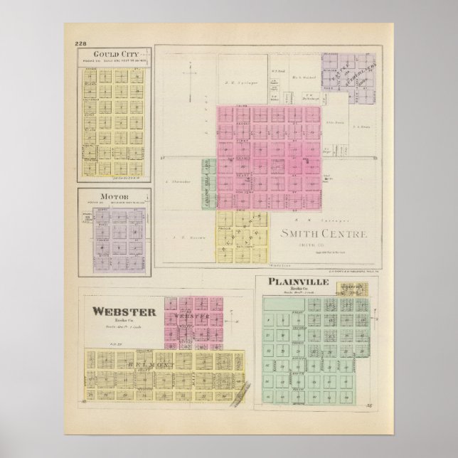 Smith Center, Gould City, Motor, Webster, Kansas Poster (Framsidan)