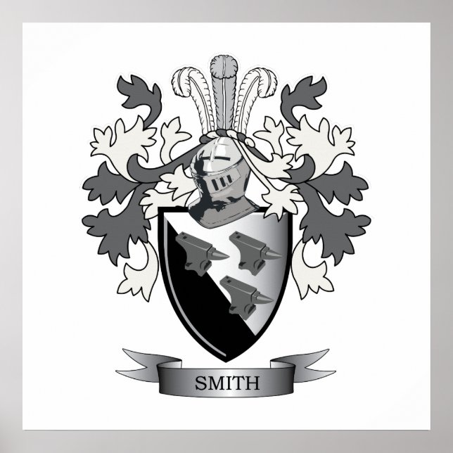 Smith Family Crest Jackar av Arm Poster (Framsidan)