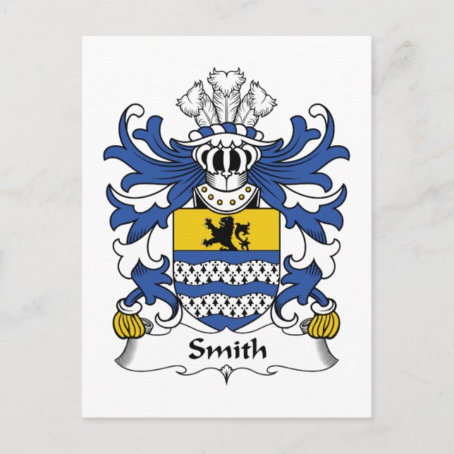 Smith Family Crest Vykort (Framsida)