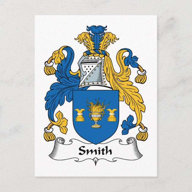 Smith Family Crest Vykort (Framsida)