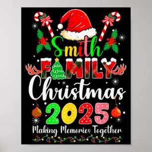 Smith Family Jul 2025 Matchande Santa Hatt Xma Poster
