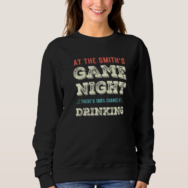 Smith Game Night Board Game 100 Chance Drinking T Shirt (Framsida)