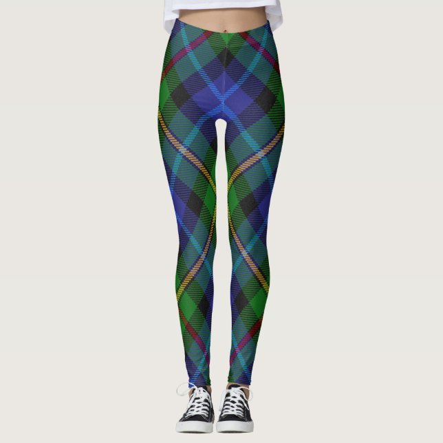 Smith Klan Scottish Tartan Play Mönster Leggings (Framsida)