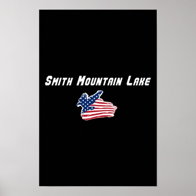 Smith Mountain Lake Virginia Patriotisk Örn Poster (Framsidan)