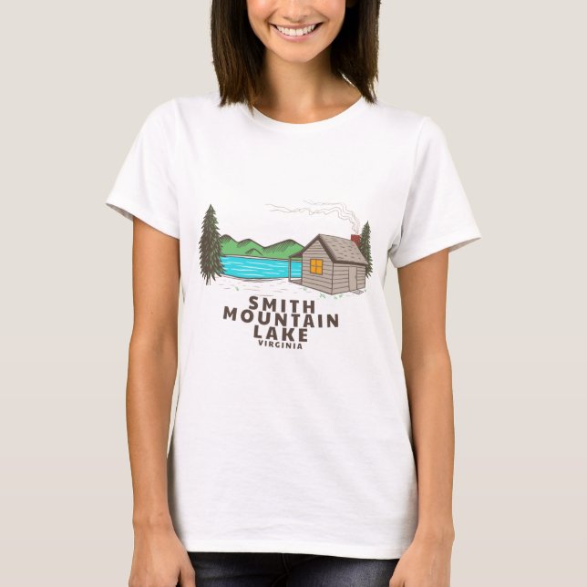 Smith Mountain Sjö Cabin T Shirt (Framsida)