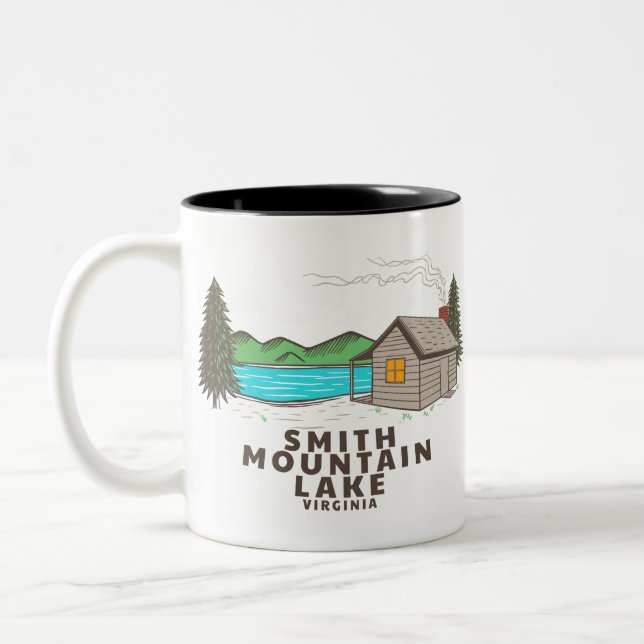 Smith Mountain Sjö Cabin Två-Tonad Mugg (Vänster)